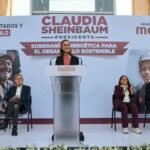 Claudia Sheinbaum, candidata do partido governista Morena, discursa em evento de campanha para a eleição presidencial no México — Foto: Facebook/@ClaudiaSheinbaumPardo