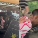 Momento em que o sequestrador é rendido pela polícia na rodoviária Novo Rio