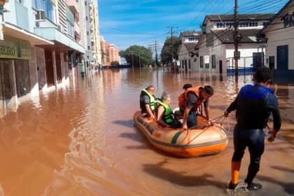 Situação nos municípios de Eldorado do Sul e Guaíba — Foto: Marinha do Brasil via Fotos Públicas