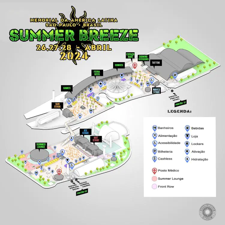 Mapa do festival Summer Breeze Open Air Brasil 2024